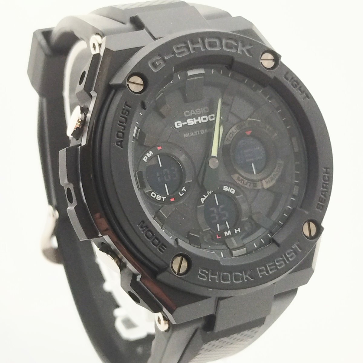 1639□カシオ 腕時計 G-SHOCK ジーショック G-STEEL 電波ソーラー GST-W100G-1BJF GST-W100シリーズ ブラック【0924】拍卖