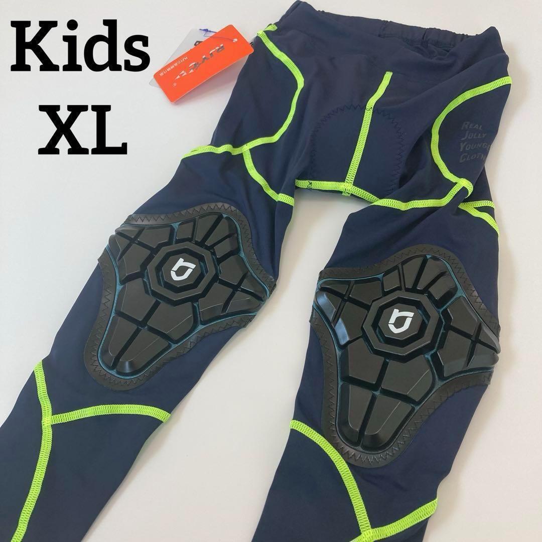 【新品】サイクルパンツ XL ネイビー×グリーン ランバイク ストライダー拍卖