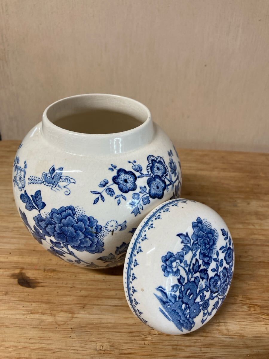 英国アンティーク メイソンズ 紅茶 容器 セラミック茶筒 Mason's Iron stone Antique Tea Caddy canister キャニスター made in England拍卖