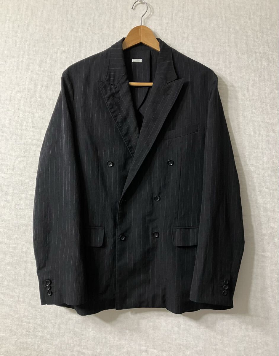 【美品】A.PRESSE Double Breasted Jacket 3 ダブルブレスト テーラード ジャケット ストライプ 22SAP-01-07M アプレッセ comoli AURALEE拍卖