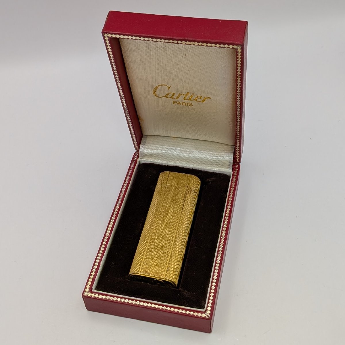 1円~/Cartier/カルティエ/オーバル/ゴールドカラー/ガスライター/箱付/煙草/喫煙具/喫煙グッズ/火花OK/コレクション/ジャンク/L065拍卖