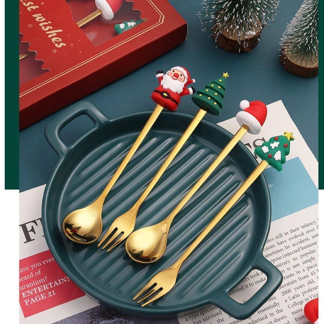 新品 クリスマス スプーン フォークセット カトラリーセット プレゼント サンタクロース サンタさんスプーン拍卖