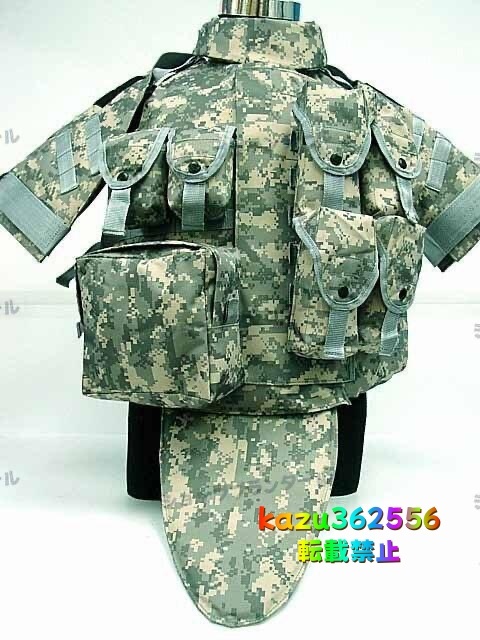 タクティカルベスト迷彩戦闘ボディアーマーポーチ/パッド ACU USMC エアガンミリタリーモールアサルトプレートキャリア拍卖