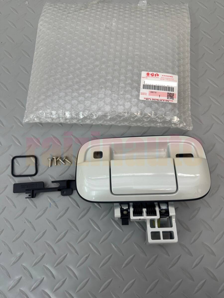 ★即納 新品 エブリイ DA17 バックドアハンドル パールホワイト カメラ穴有 リクエストスイッチ有車用拍卖