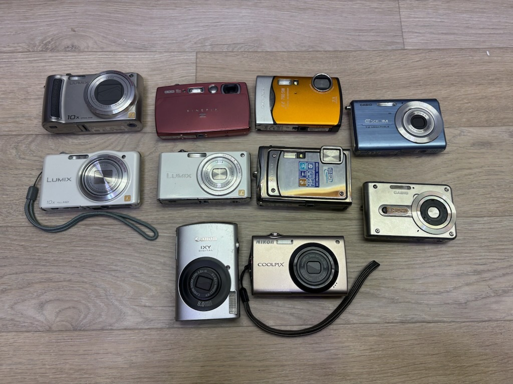 ジャンク☆デジカメまとめて【10個】☆Canon/Nikon/Panasonic/FUJIFILM/OLYMPUS/CASIO拍卖