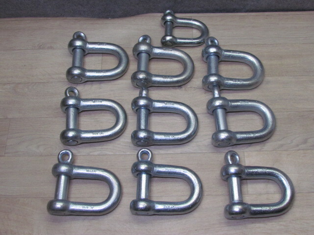 未使用品☆シャックル【WLL 2.5T】×9本☆【WLL 1.5T】×1本☆計10本拍卖