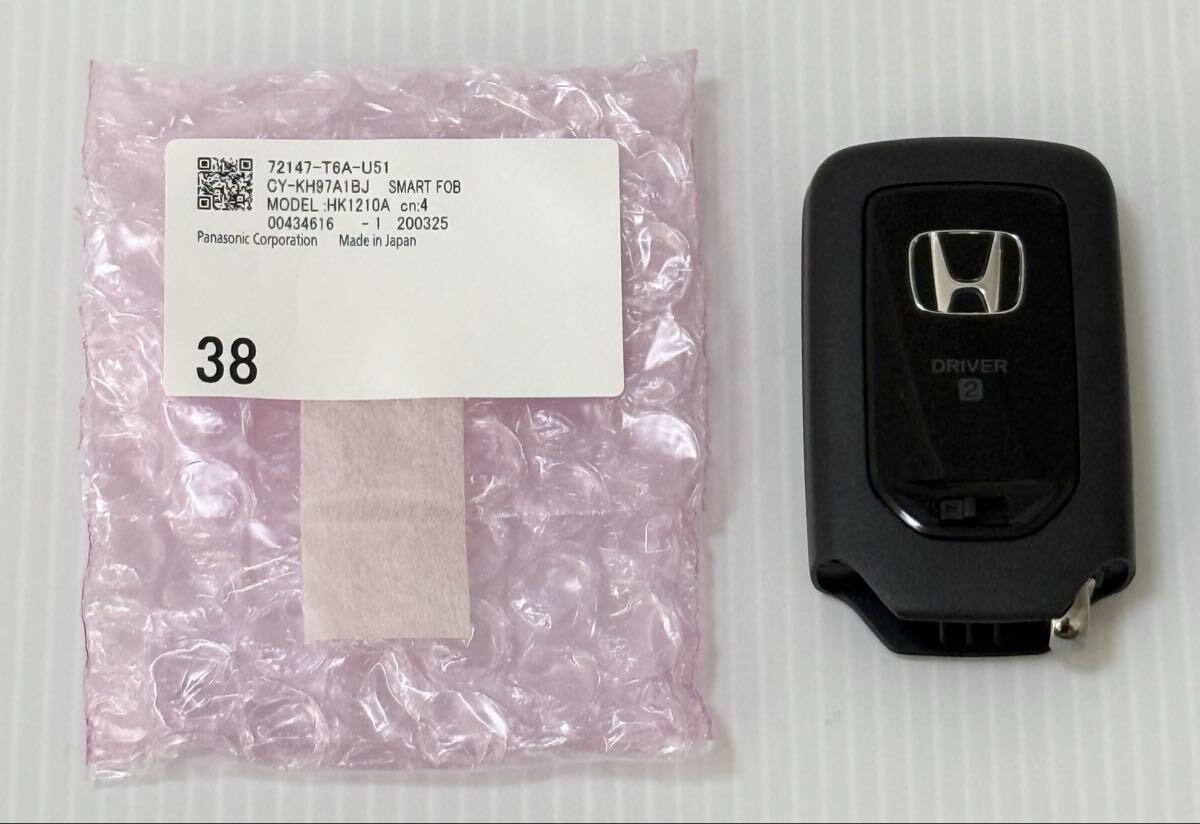 No.2 新品 未使用品 純正 HONDA ホンダ スマートキー ホンダ 4ボタン T6A-U51 キーレス CY-KH97A1BJ キーレスリモコン DRIVER2拍卖