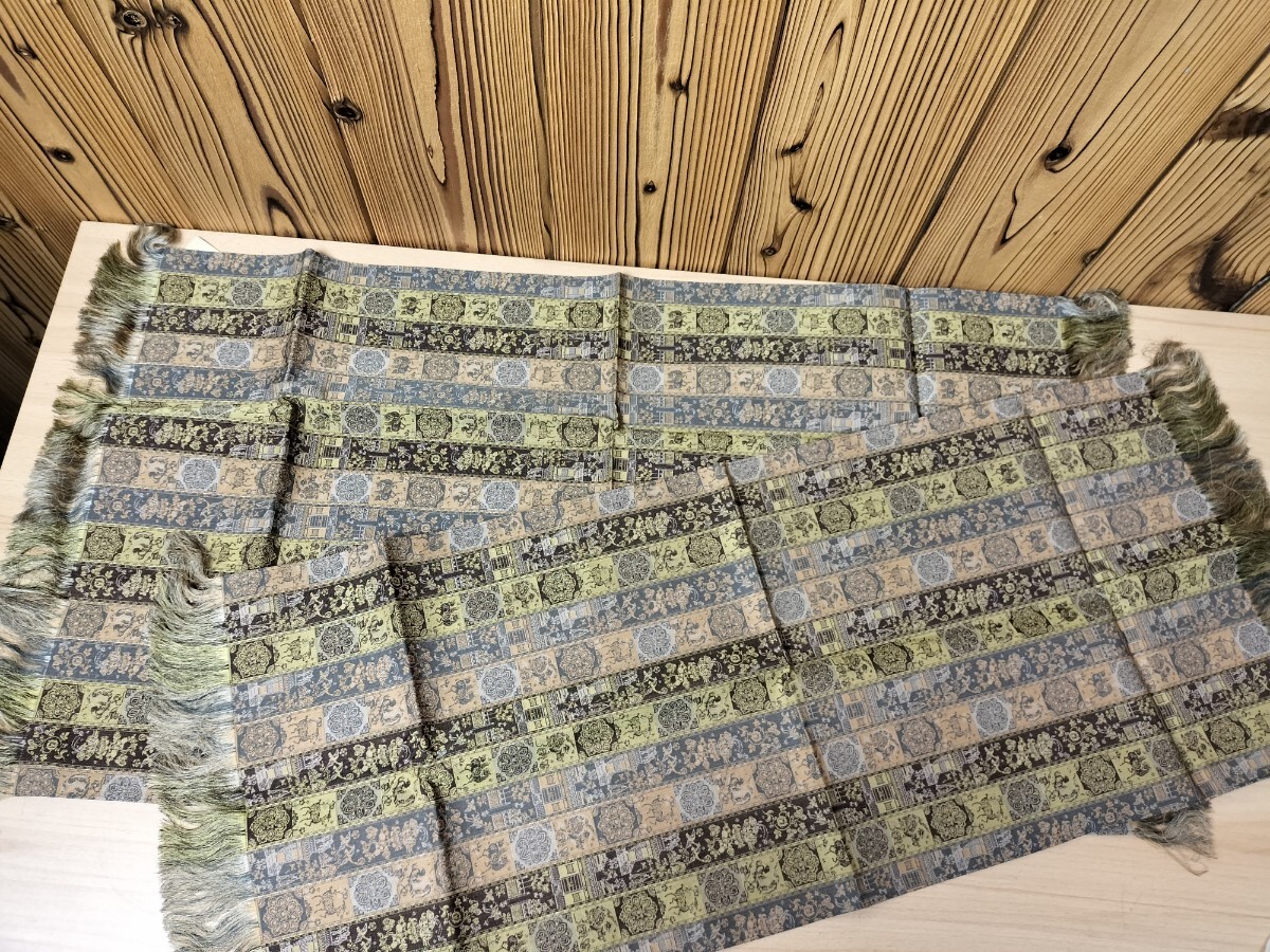 ★龍村美術織物 紅牙瑞錦 テーブルセンター 敷物 2枚セット★拍卖