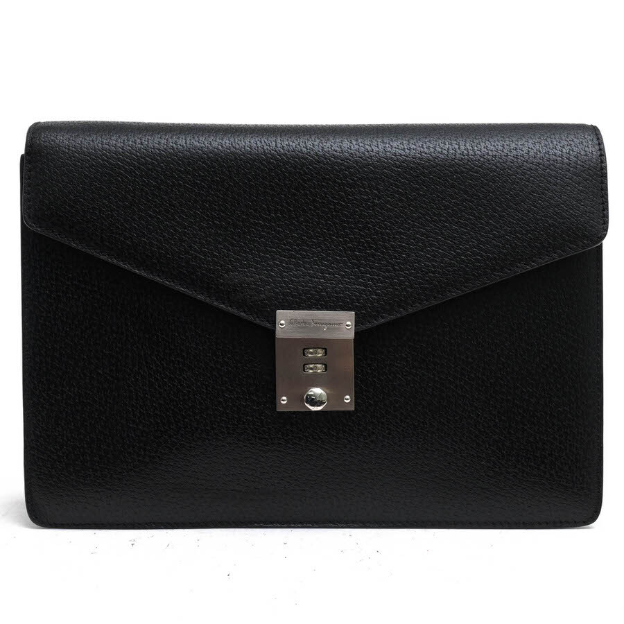 Salvatore Ferragamo フェラガモ セカンドバッグ/クラッチバッグ EO-24 5535 ビジネスバッグ チンギアーレ イタリア産 イノシシ革 ダイヤ拍卖