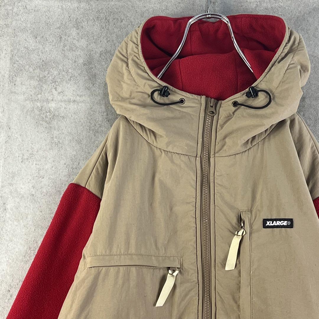 【入手困難】X-LARGE エクストラージ(M)異素材フリースジャケットパーカー拍卖