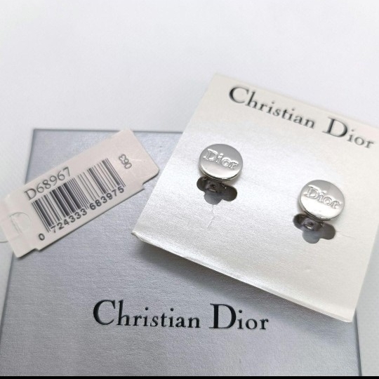 極美品箱付き Christian Dior ディオール ピアス シルバー拍卖