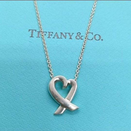 極美品 ティファニー ラビングハート ネックレス 925 シルバー拍卖
