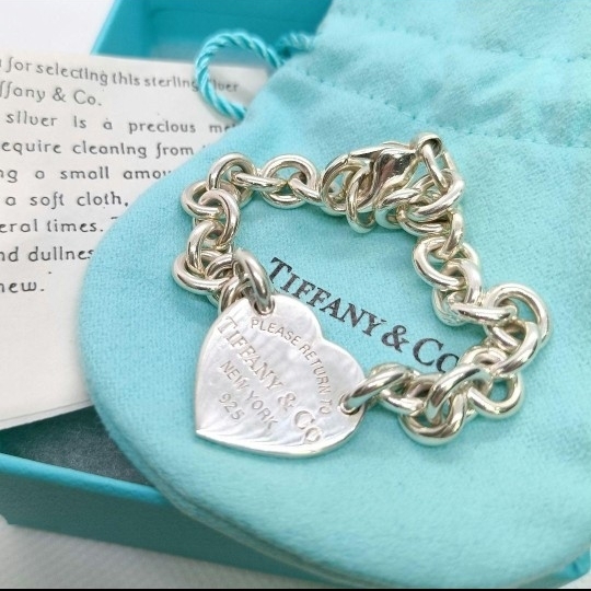 極美品保存袋付 ティファニー ブレスレット リターントゥ ハート拍卖
