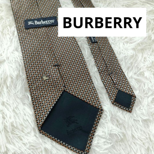 BURBERRY ネクタイ ドット 赤 青 紺 ブルー ネイビー バーバリー拍卖