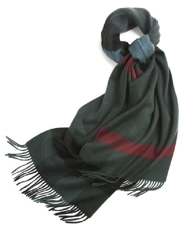 高品質内モンゴルカシミヤ100%★上品チェック柄ストールマフラー♪カーキ系203拍卖