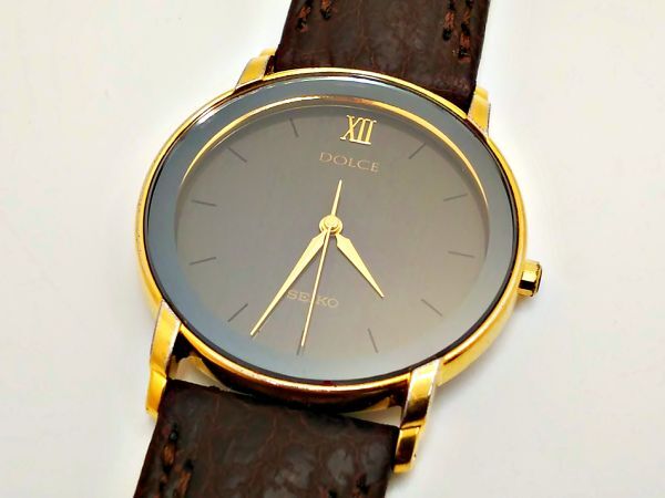【Rs1☆】SEIKO/セイコー◇DOLCE/ドルチェ/5E31-6C10/SACX090◇1991年製♂年差クオーツ/SGP/新品ベルト/美品拍卖