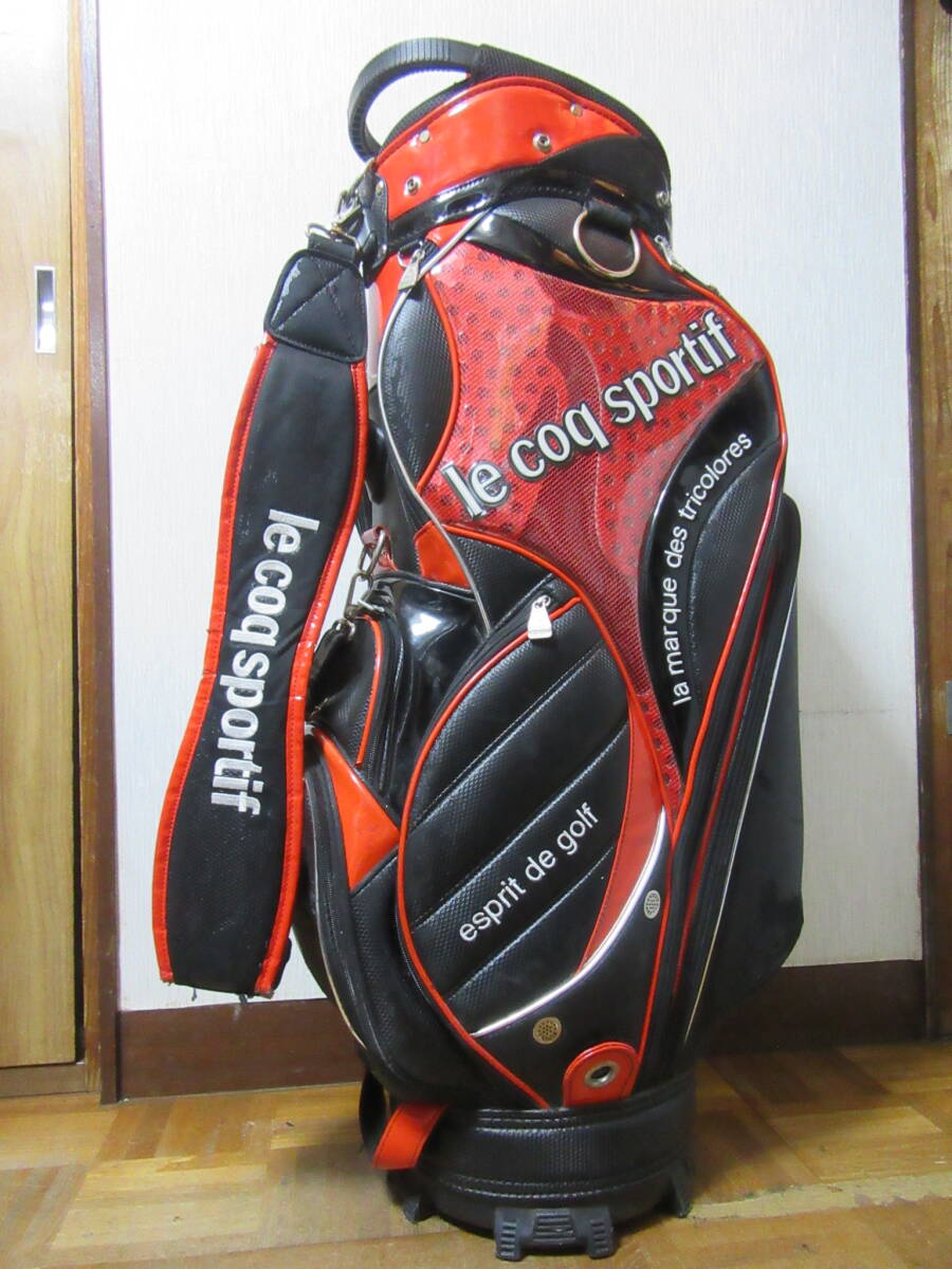 ★☆★ルコック★le coq sportif★ゴルフバック★フードなし★赤★☆★拍卖