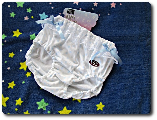 ё165♪めっちゃメルヘン♡女の子用ブルマ型 姫ショーツ*白*水玉*レース&ヒップリボン*#JS#JC#JK#新品 未使用*通学*ロリパン*ドット*M拍卖