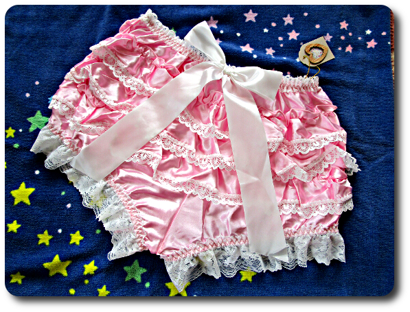 ★グラマーサイズ♪2L~3L*メルヘンな3段フリルの女の子用ロリパン*ピンク*リボン*ツルツル#新品 未使用*アンスコ*ペチパン*コスプレ*LL拍卖