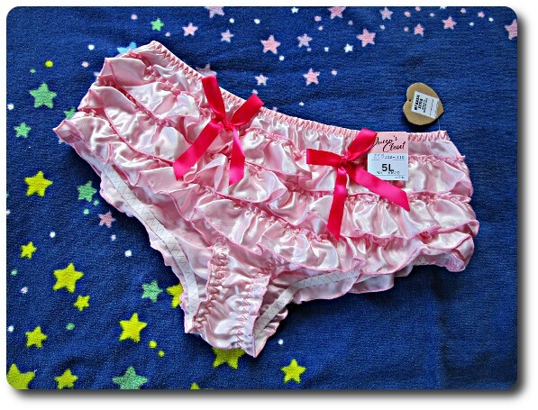 ★クイーンサイズ♪5L~6L*メルヘンな3段フリルの女の子用ロリパン*ピンク*リボン*ツルツル素材#JC#JK#OL#新品 未使用*アンスコ*ペチパン拍卖