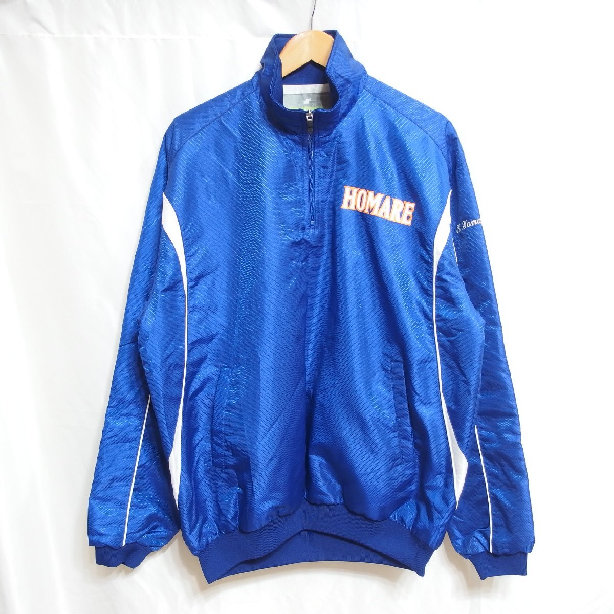 高校野球◆甲子園出場校 愛知県 誉高等学校 野球部 SSK製 ハーフジップジャケット(青)サイズO・実使用・現状渡し品◆USED美品 D拍卖