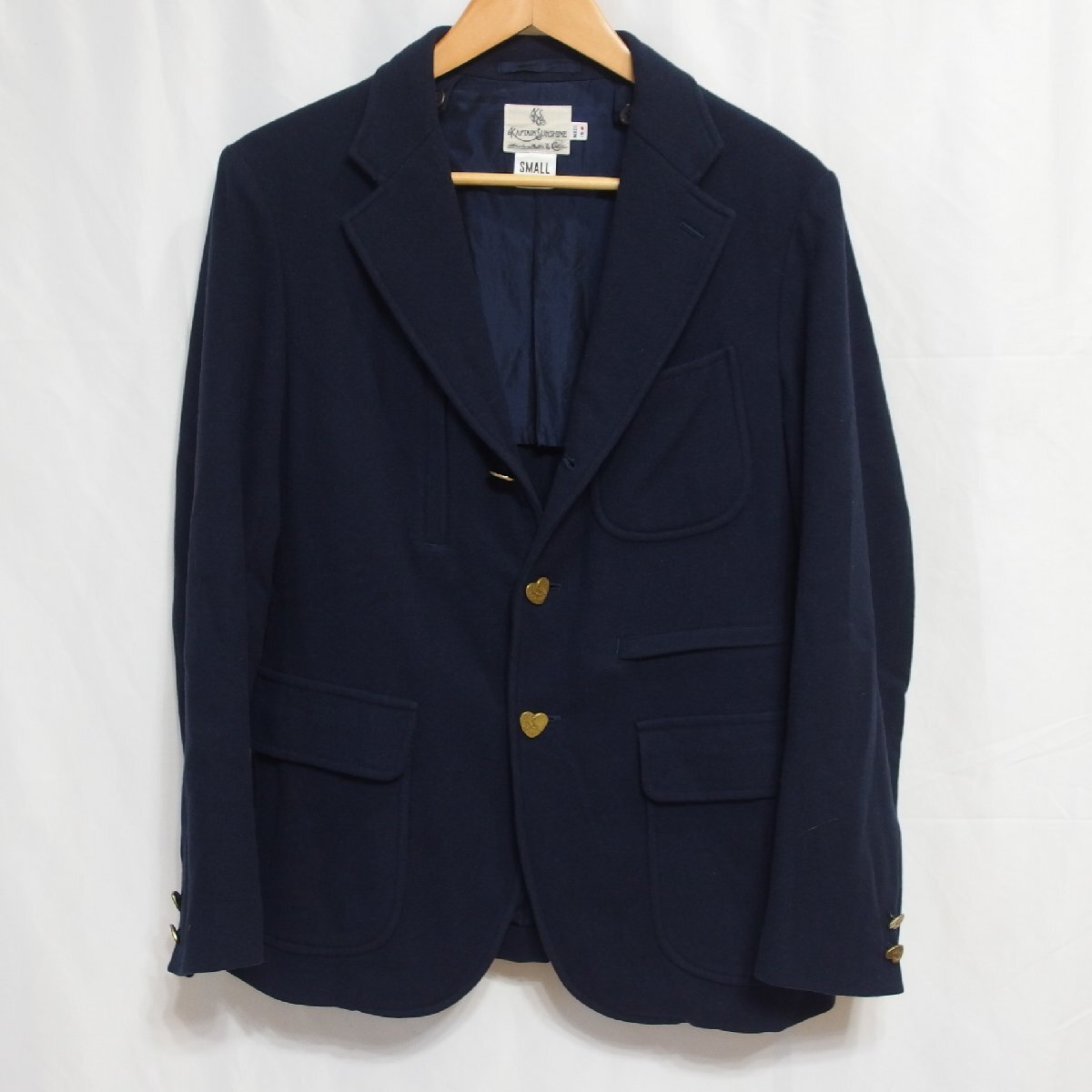 Kaptain Sunshine◆キャプテンサンシャイン ウール ジャケット トラベラージャケット(ネイビー)S◆USED 2-25拍卖