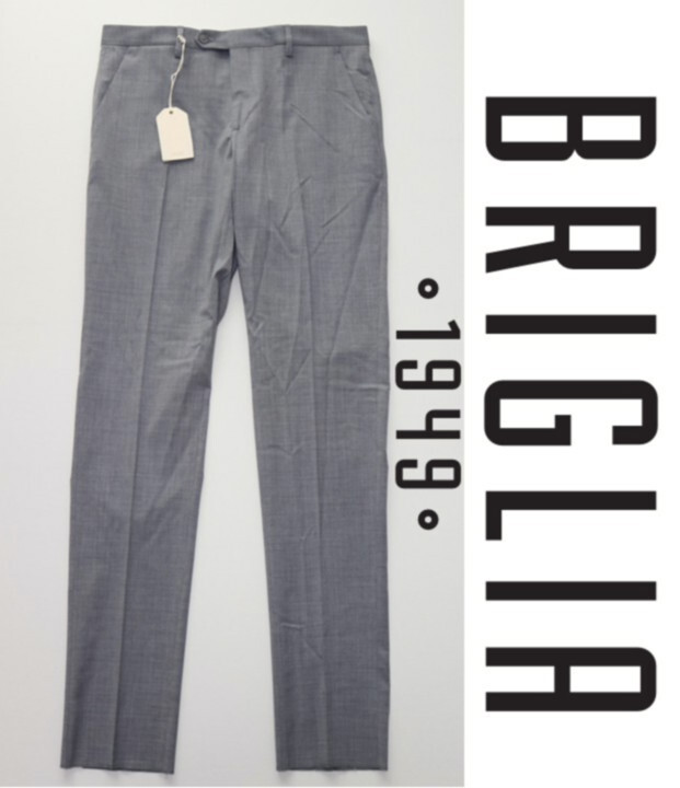 36,300円新品タグ付き【BRIGLIA ブリリア 1949】ビームス別注 BG66 ノープリーツ スラックスパンツ 48 v7686拍卖