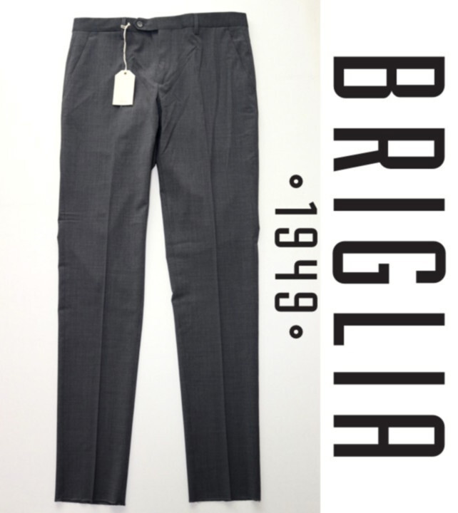36,300円新品タグ付き【BRIGLIA ブリリア 1949】ビームス別注 BG66 ノープリーツ スラックスパンツ 48 v7687拍卖