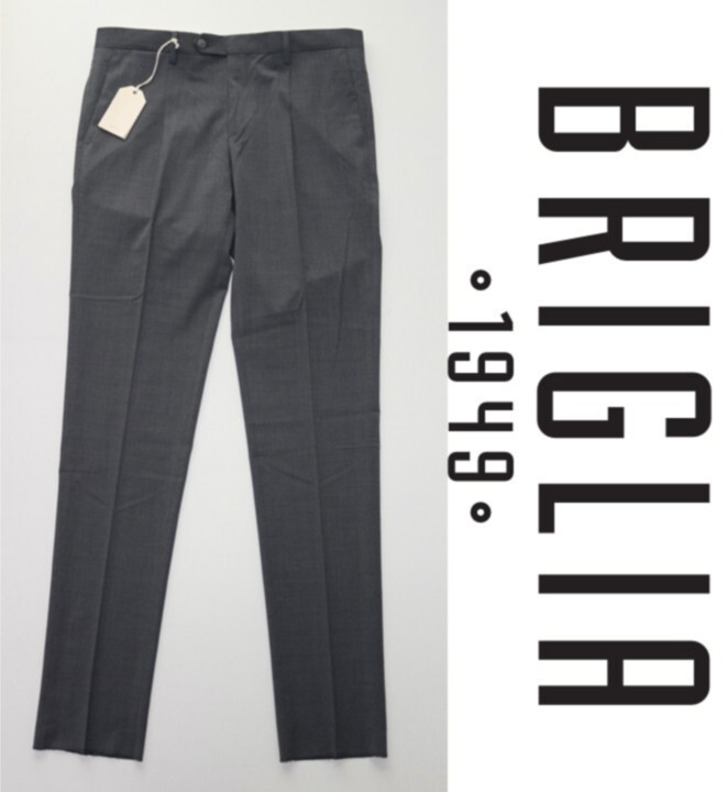 31,900円新品タグ付き【BRIGLIA ブリリア 1949】ビームス別注 BG21 ワンプリーツ スラックスパンツ 50 v7685拍卖