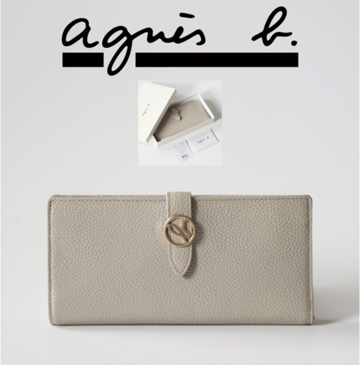 30,800円新品箱付き【agnes b. アニエスベー】公式現行モデル 長財布 ロングウォレット v7668 プレゼントにも最適拍卖