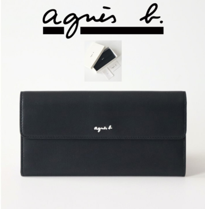 新品箱付き【agnes b. アニエスベー】MW01A-03 ロングウォレット 長財布 黒 v7069拍卖
