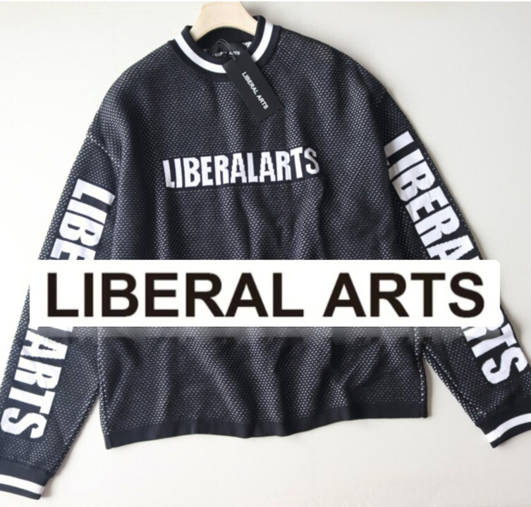 69,300円新品タグ付き【LIBERAL ARTS リベラルアーツ】AMERICAN DREAM CREW NECK 黒 1(L) v7620拍卖
