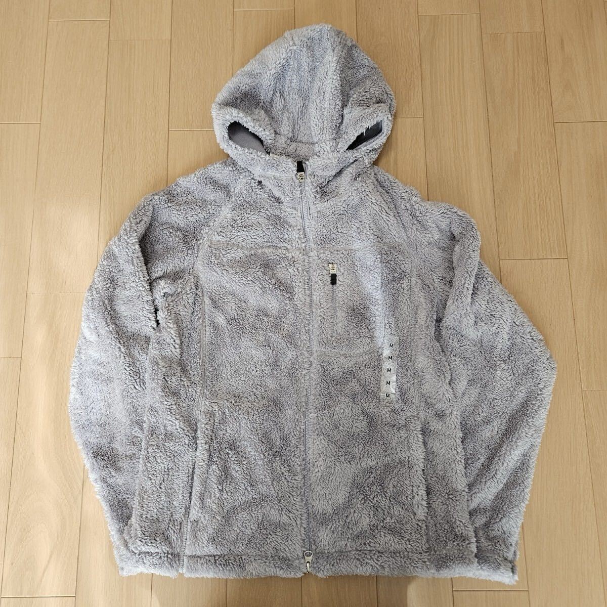 未使用品☆UNIQLO☆ユニクロ☆ブロックテックファーリーフリースフルジップパーカ☆パーカー☆ボア☆レディース☆サイズM☆グレー拍卖