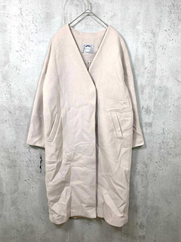 Rirandture リランドチュール 89328950 ノーカラー ロング コート size1/ピンク ◆■拍卖