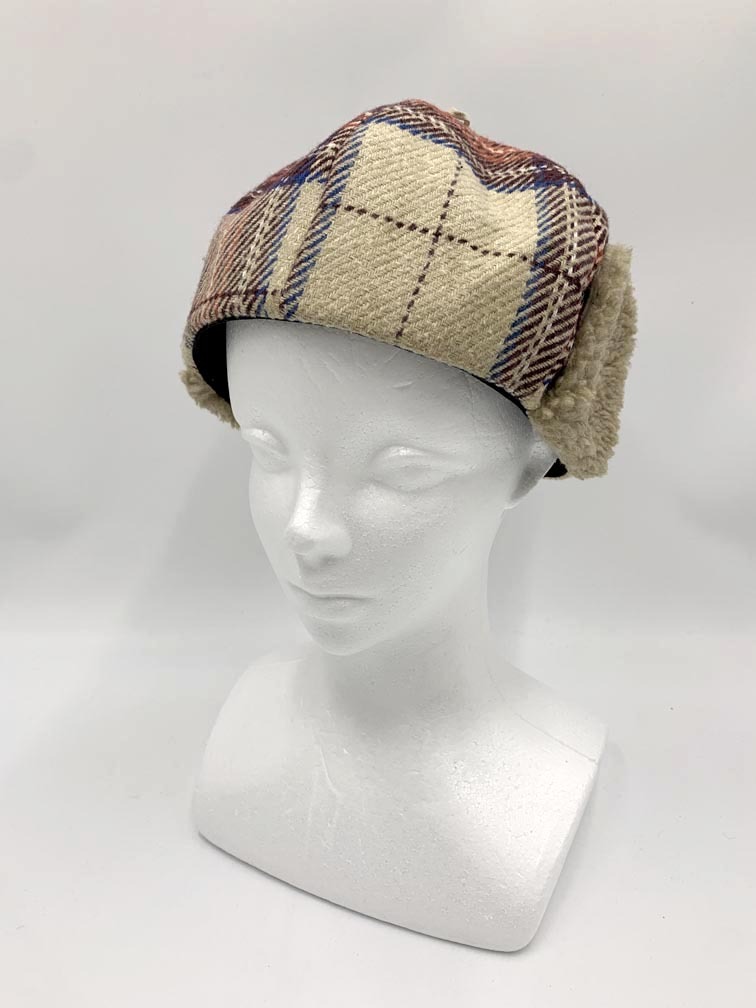 カオリノモリ 817-320013 定価6930円 チェック柄 ラミーンベレー size57.5cm/ベージュ ◆■拍卖