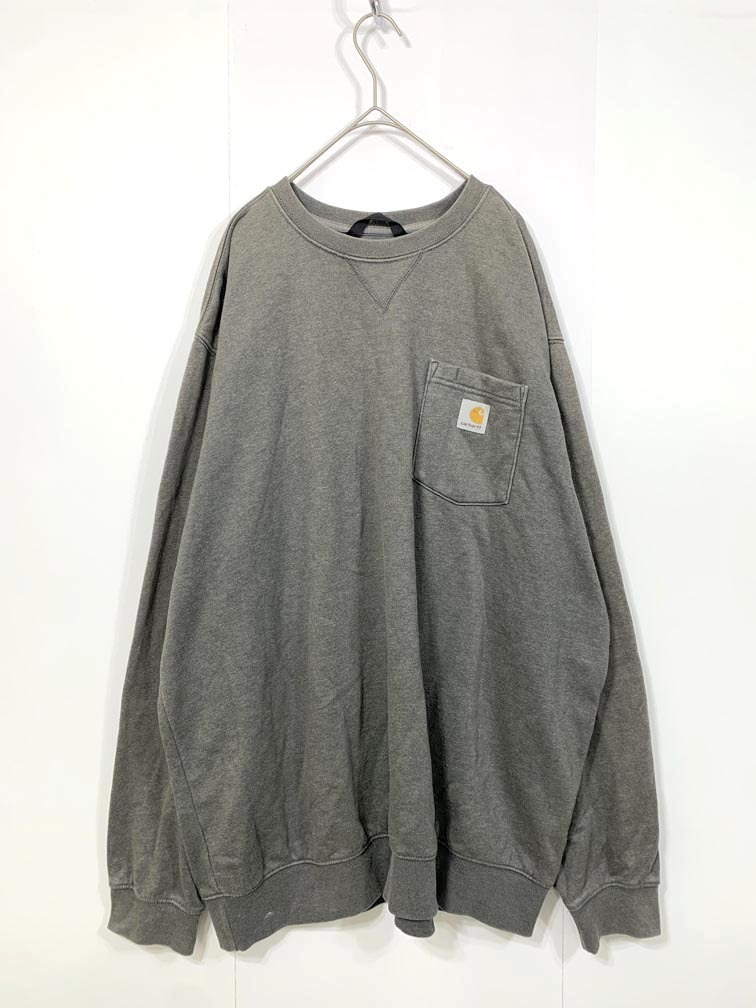 Carhartt カーハート TS3852-M ルーズフィット ポケット クルー スウェット sizeXL/黒 ■■拍卖
