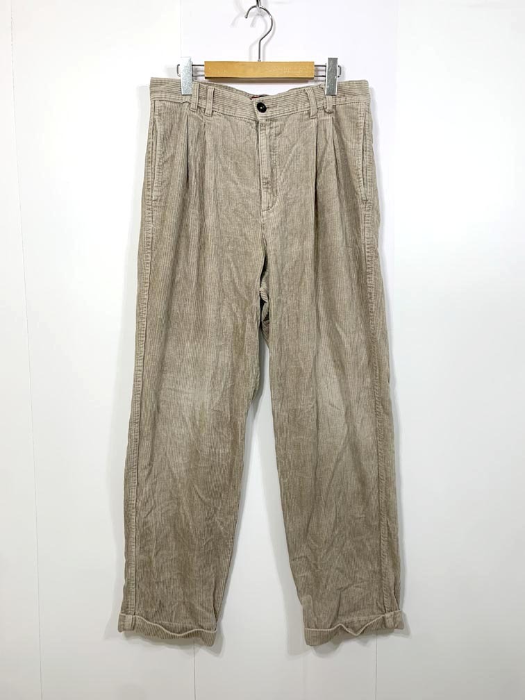 CHAPS RALPH LAUREN チャップス ラルフローレン ツータック コーデュロイ スラックス パンツ ベージュ ■■◎拍卖