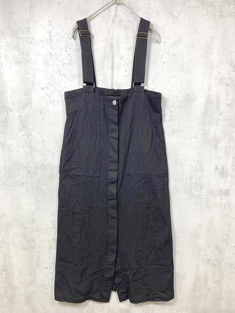 ゆうパケットOK Discoat ディスコート DCZ1022109A0021 定価6490円 ハイウエストツイルジャンスカ ワンピース sizeF/黒 ■■拍卖