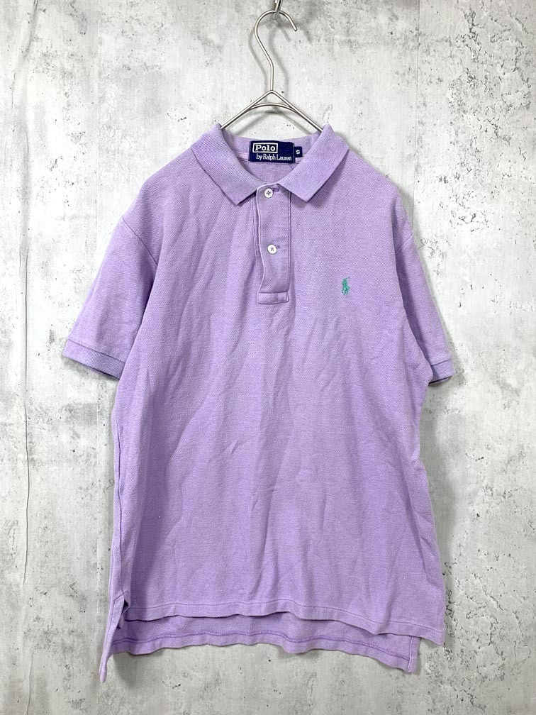 ゆうパケットOK POLO by Ralph Lauren ポロバイラルフローレン M010-0001 ポロシャツ sizeS/紫 ■■拍卖