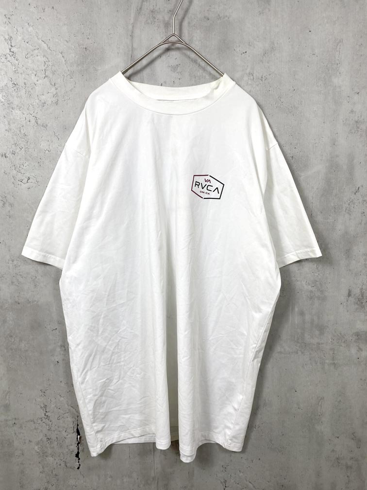 ゆうパケットOK RVCA ルーカ BC041267 ラッシュガード サーフ Tシャツ sizeL/白 ■■拍卖