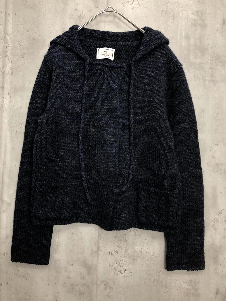 madder madder マダマダ セーラーカラー ニット カーディガン sizeF/青 ◇■ ☆ fja9 レディース拍卖