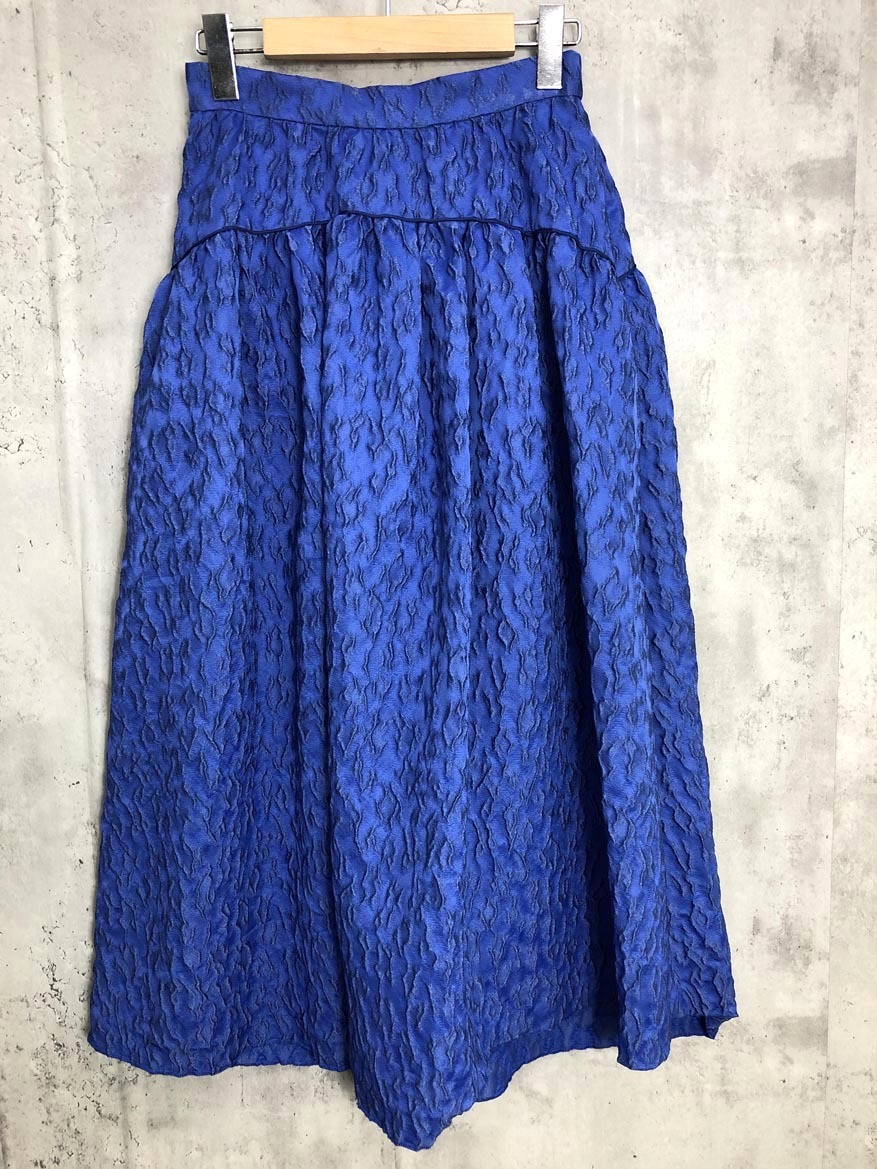 IENA イエナ 23060900210040 デザインジャガード スカート size36/青 ■■◎ ☆ fja9 レディース拍卖