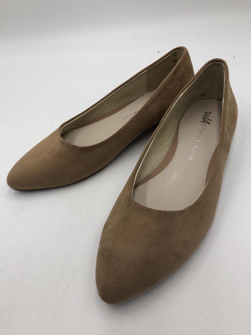 WA ORiental TRaffic ダブルエーオリエンタルトラフィック 12102 メタリック ポインテッド フラット パンプス size38/ライトブラウン ■■拍卖