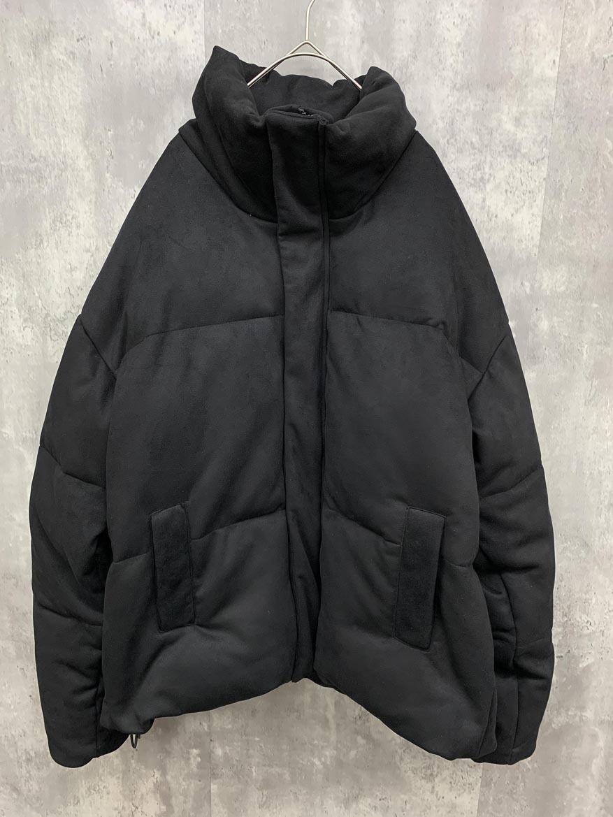 CLEL クレイル ユニセックス ボリュームハイネックショートスエード 中綿 ジャケット sizeM/黒 ◆■◎ ☆ fjb7 メンズ拍卖