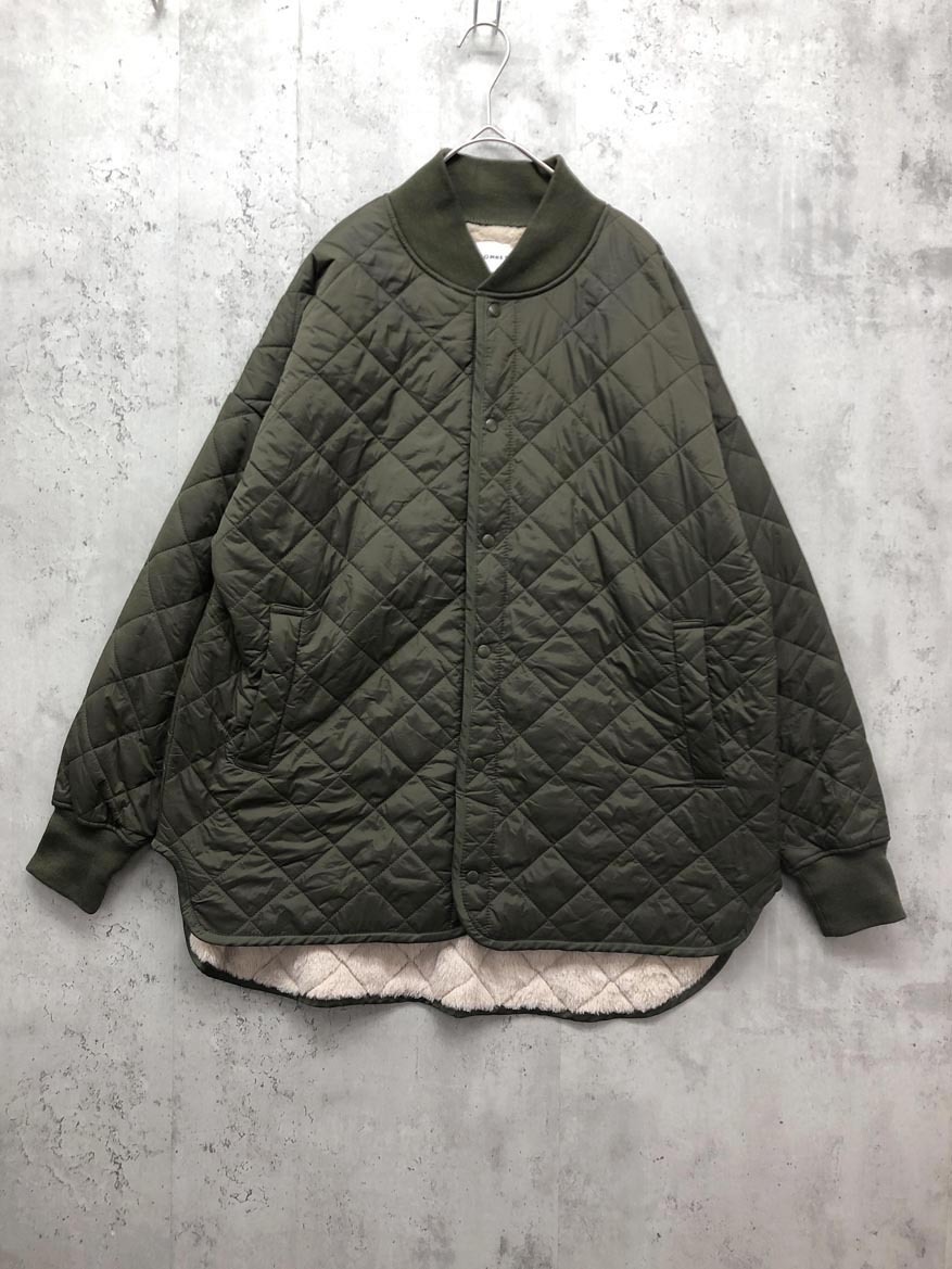 OMNES オムネス 1522-7146 ユニセックス 裏ファーキルティング ブルゾン ジャケット sizeF/カーキ ◆■ ☆ fjb6 レディース拍卖