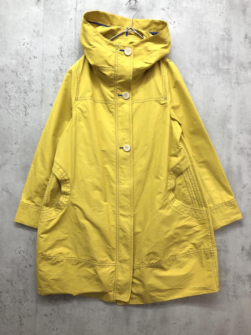 MB LUCAS Cachette エムビールーカスカシェット フード付き ロング コート size02/黄 ■■ ☆ fjb7 レディース拍卖