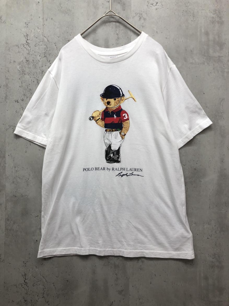 ゆうパケットOK POLO RALPH LAUREN ポロ ラルフローレン ポロベア ゴルフ Tシャツ size160 /白 ■■ ☆ fjb7 子供服拍卖