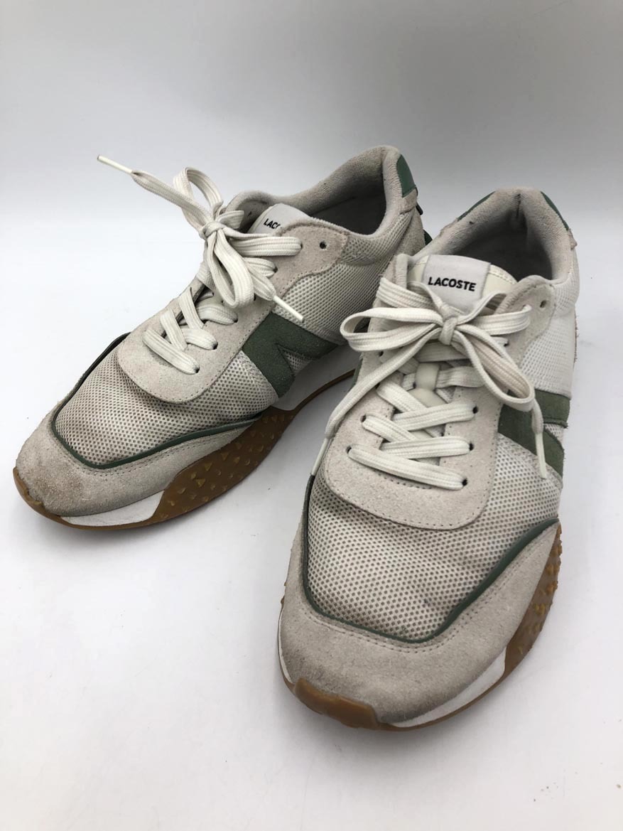 LACOSTE ラコステ 745Sma0123082 ローカット スニーカー sizeUK10.5/US11.5/白×緑 ■■ ☆ fjc1 メンズ拍卖