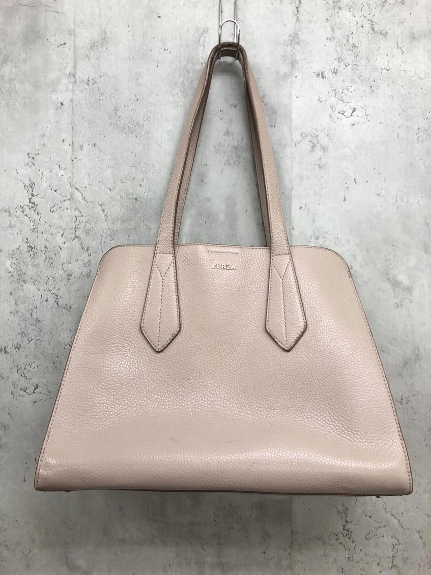 FURLA フルラ F7927 ショルダー レザー ハンド バッグ ベージュ ■■ ☆ fjc3 レディース拍卖