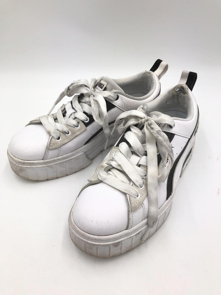 PUMA プーマ 389860-02 プラットフォーム ローカット スニーカー size23?/白×黒 ■■ ☆ fjc3 レディース拍卖